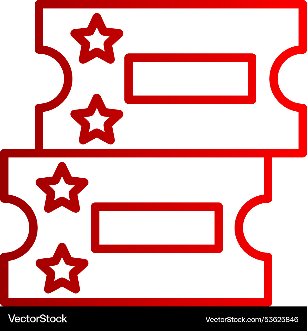 Ticket line gradient icon Vector Image
