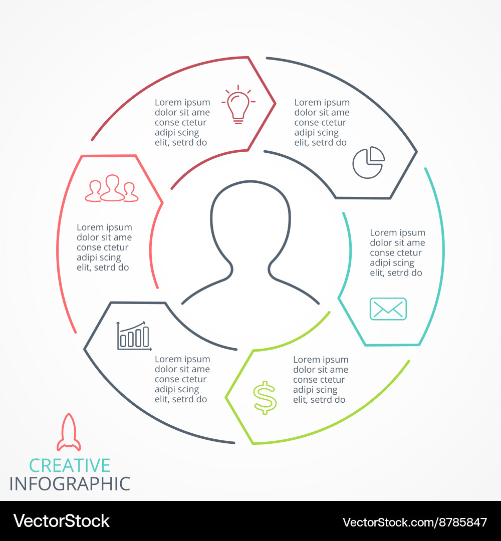 Circular Arrow Progress Diagram vector image
