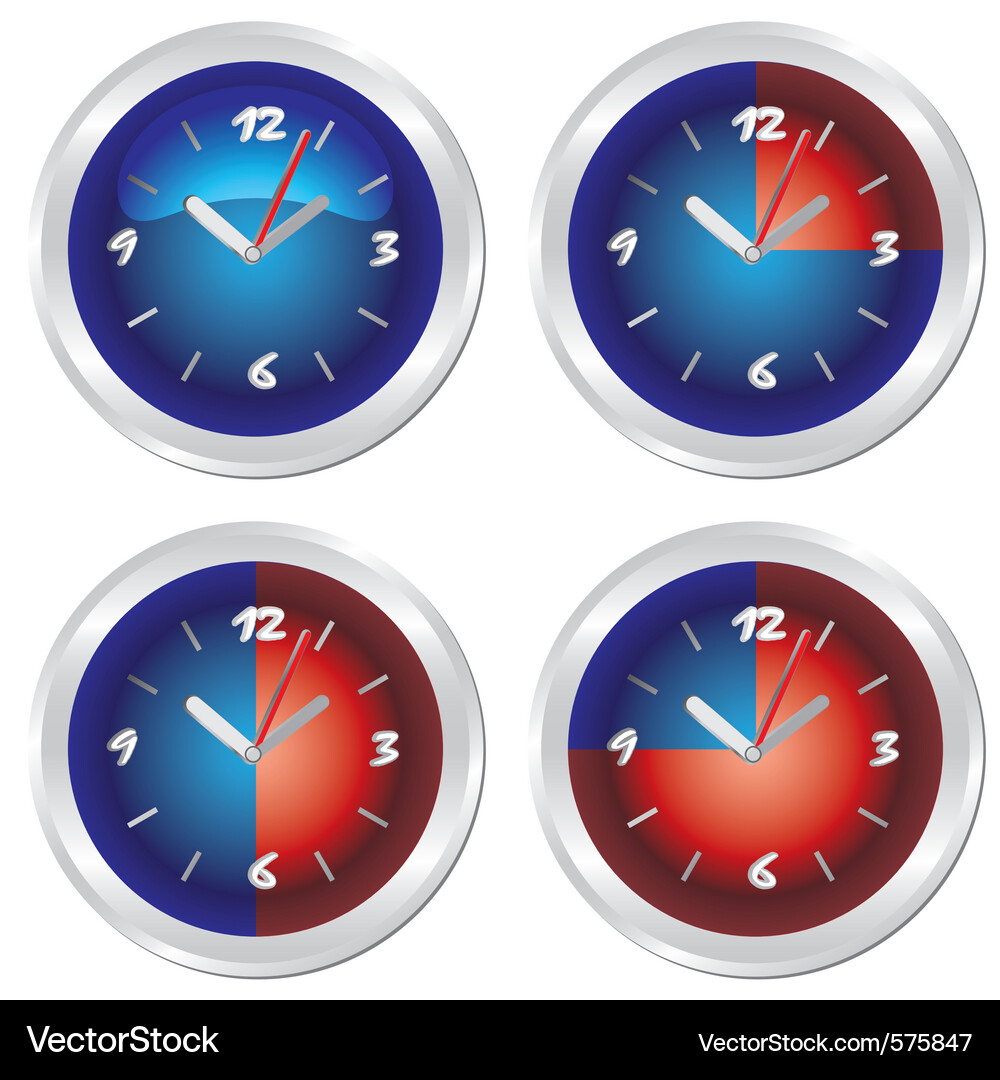 Clock set Vector Image