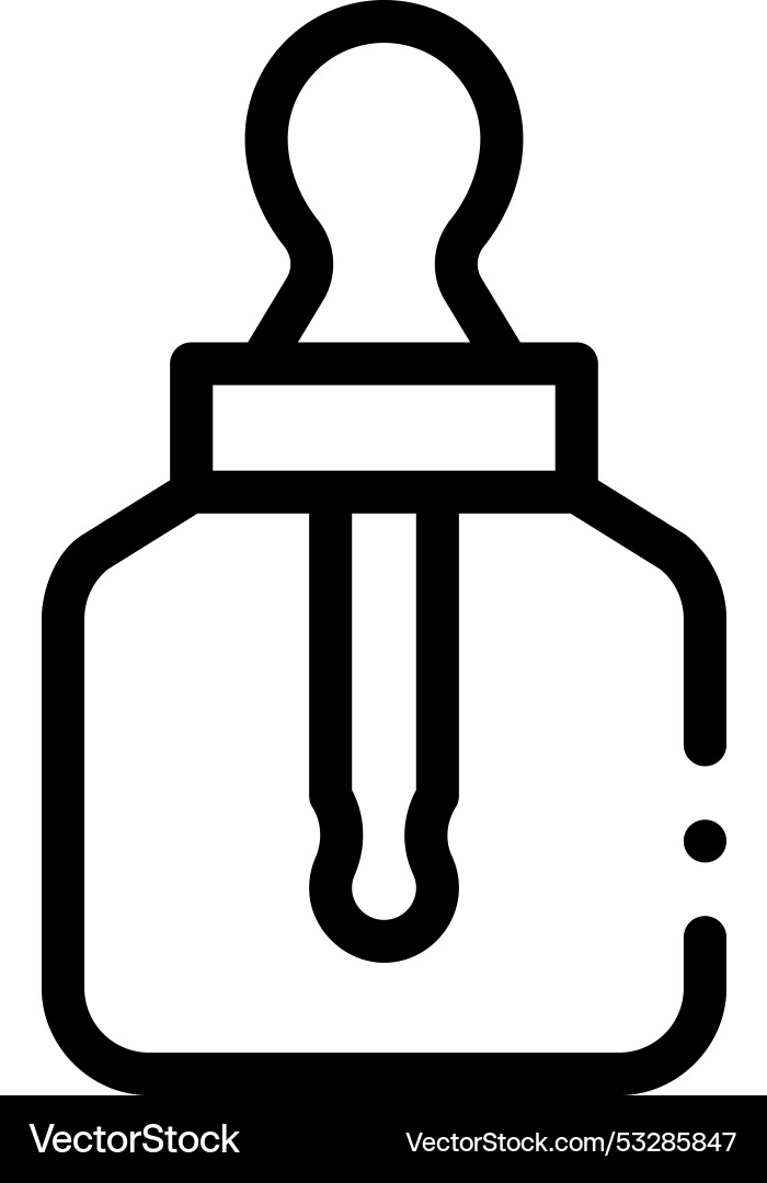Dropper icon thin linear style design isolated Dropper icon thin linear style design isolated vector image
