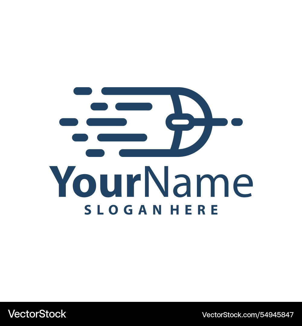 Fast computer mouse logo design Fast computer mouse logo design Vector Image