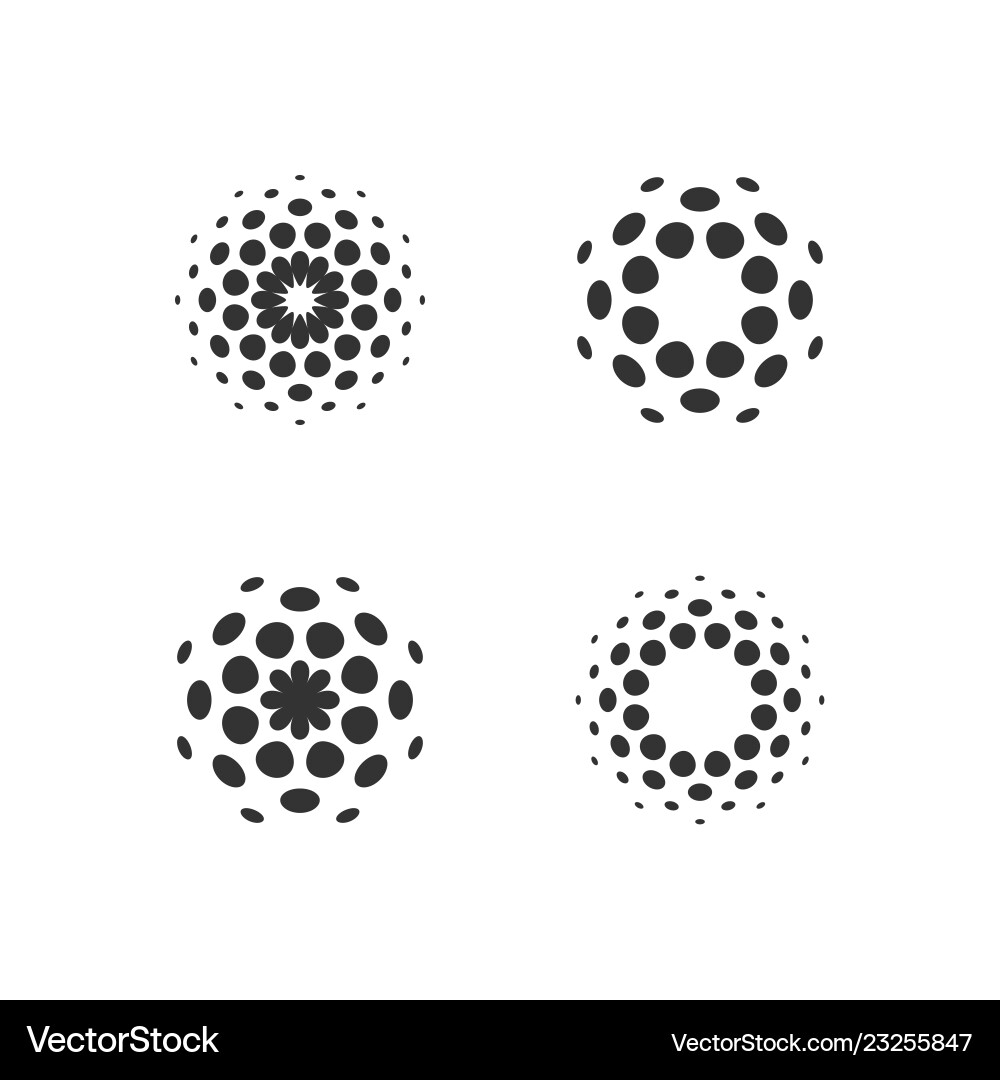 Halftone dots forms Halftone dots forms vector image
