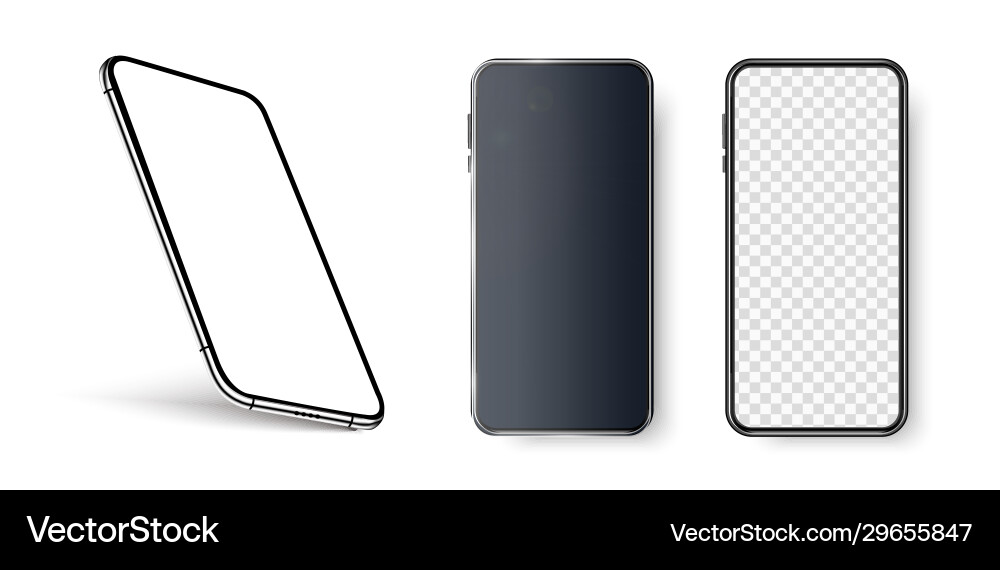 Rotated Smartphone Screen - Blank Display Vector Image