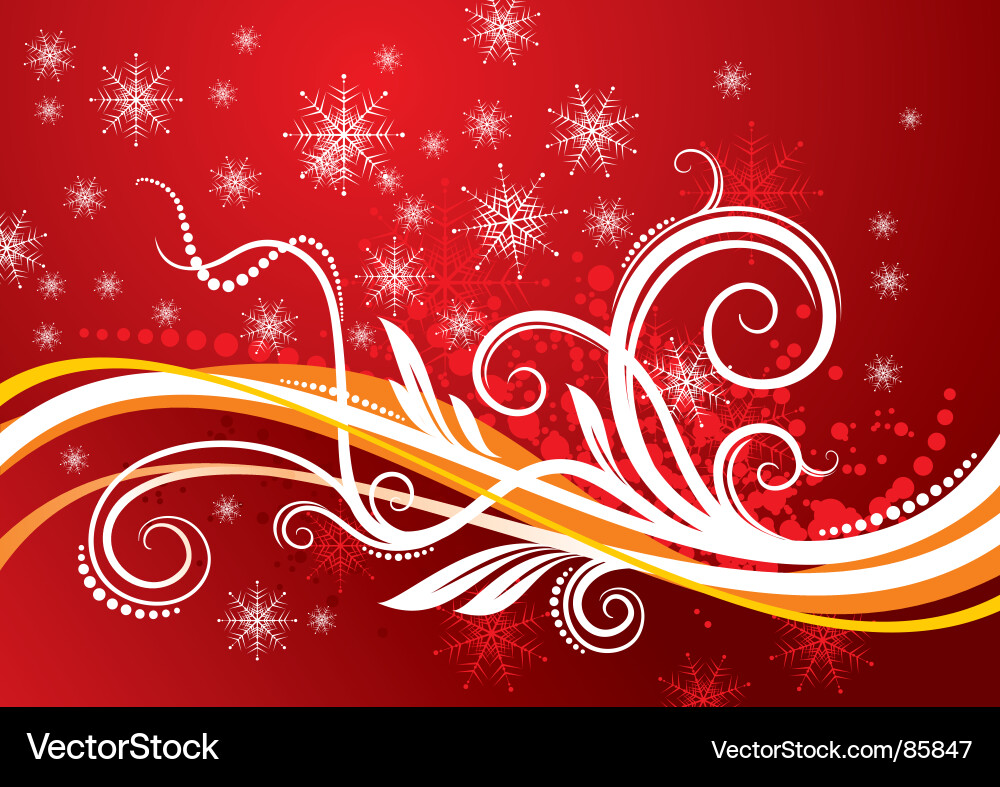Sparkling Christmas Snowflake Background Vector Image