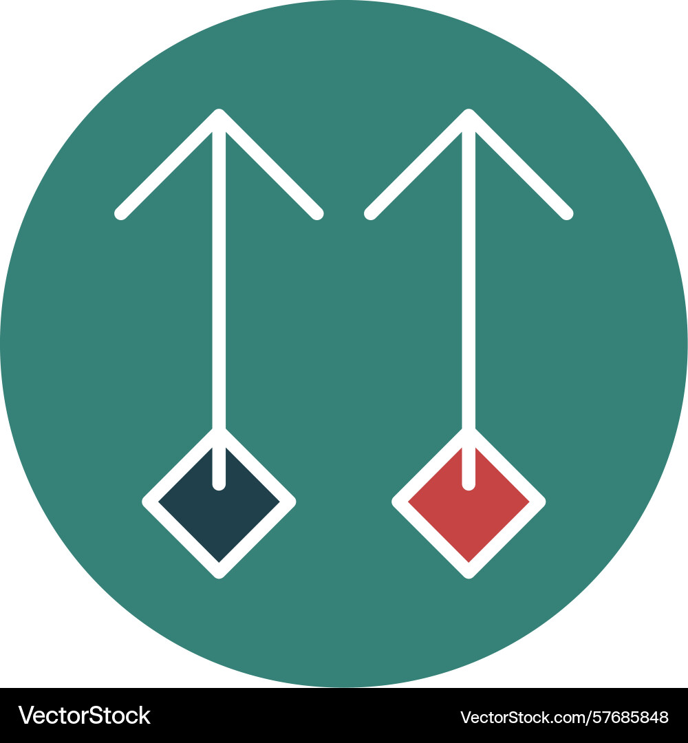Arrow block up glyph multi color icon Vector Image