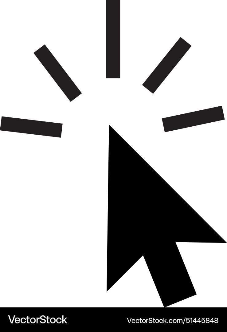 Click arrow sign pointer icon cursor symbol Click arrow sign pointer icon cursor symbol vector image
