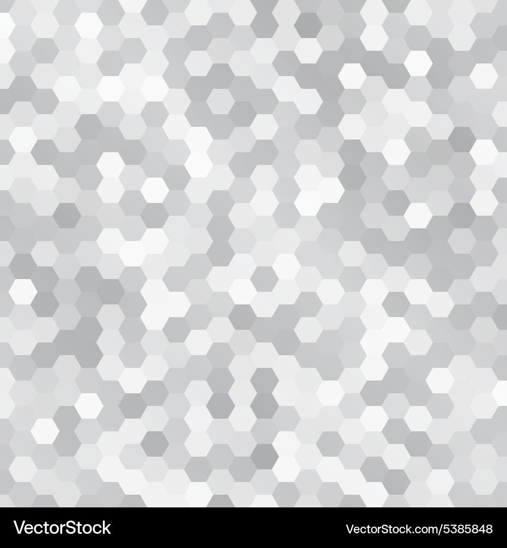 Gray Hexagon Pattern Background Vector Image