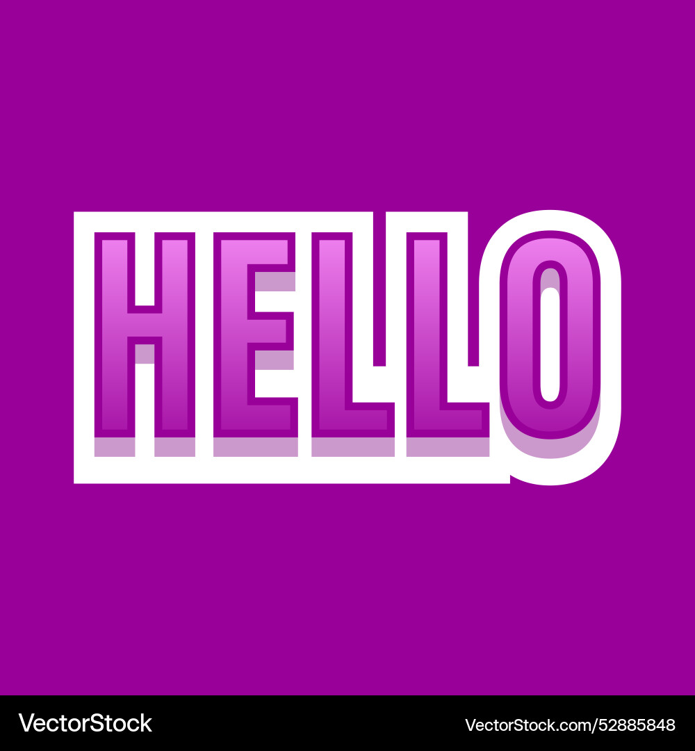 Hello tex effect Royalty Free Vector Image - VectorStock