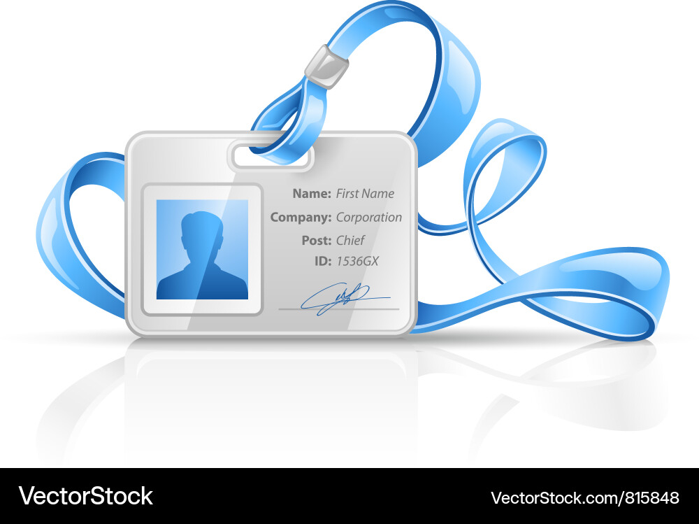 ID Badge Mockup Vector Image