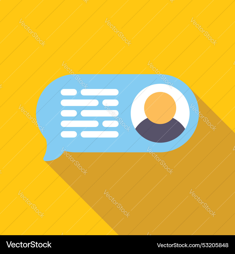 User profile showing online chat message User profile showing online chat message vector image