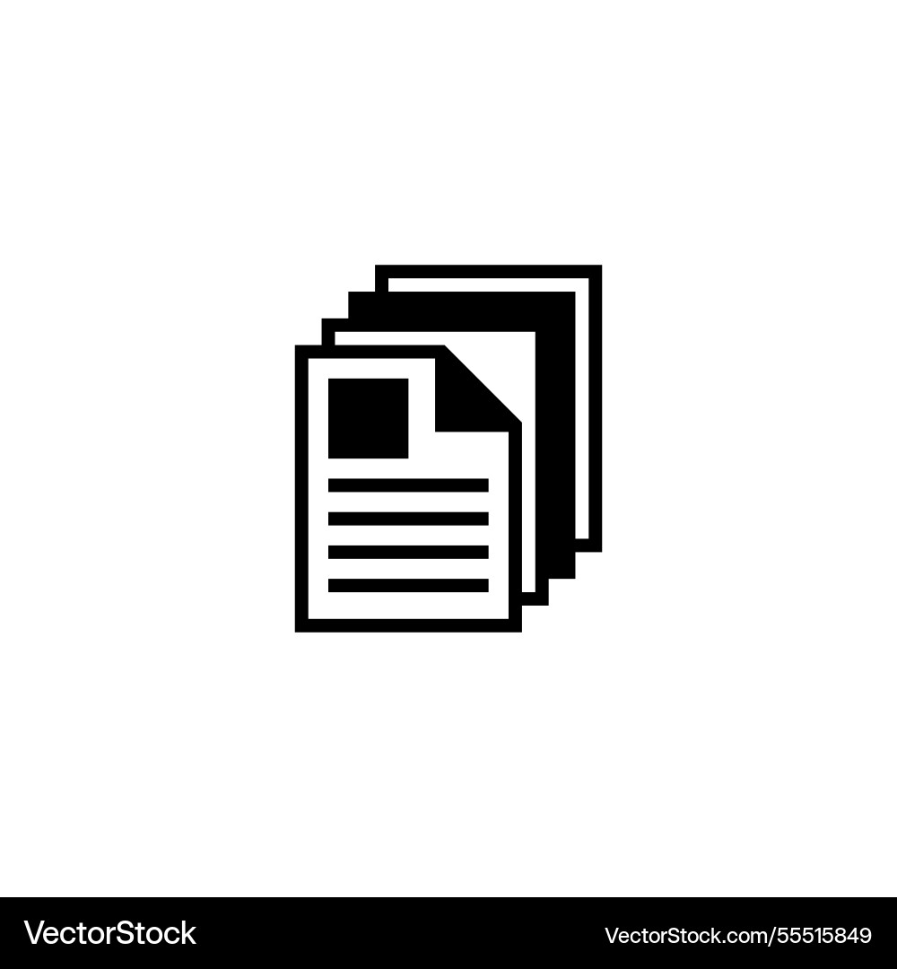 Document stack icon linear style sign for mobile Document stack icon linear style sign for mobile vector image