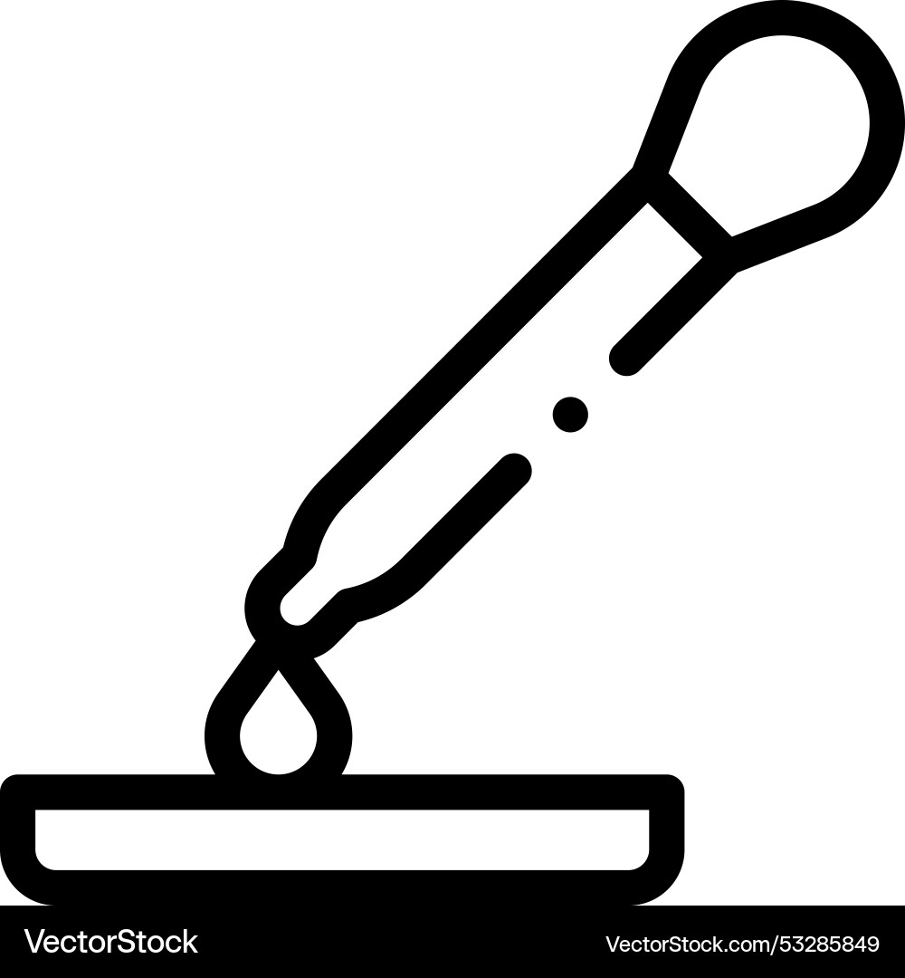 Dropper icon thin linear style design isolated Dropper icon thin linear style design isolated vector image