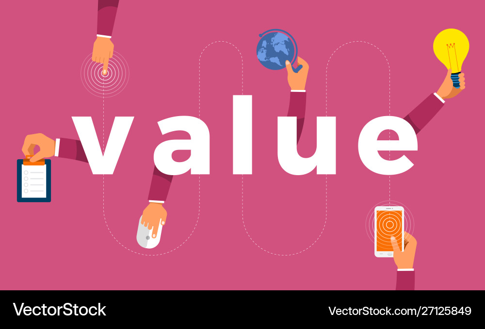 Flat design concept hand create symbol icon Flat design concept hand create symbol icon vector image