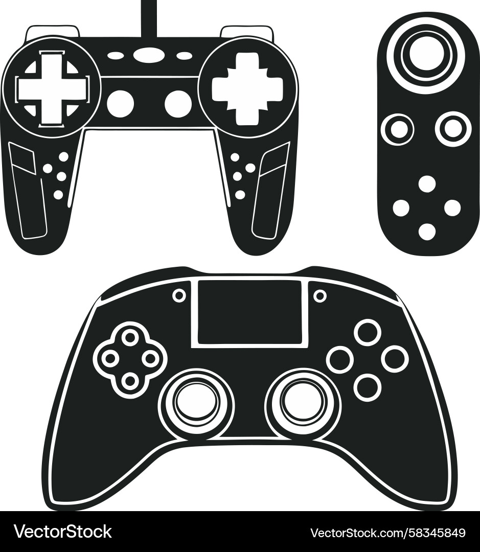 Modern Game Controller Set Vector Image