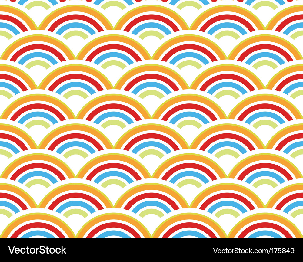 Rainbows seamless pattern Vector Image