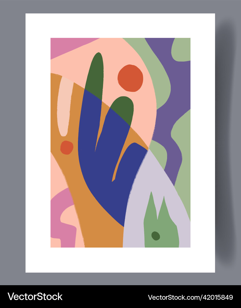 Scandinavian Abstract Print Set Vector Image