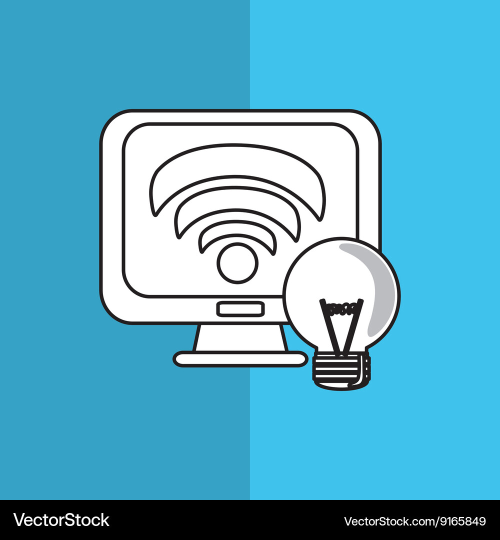 Technology design computer icon colorful Vector Image