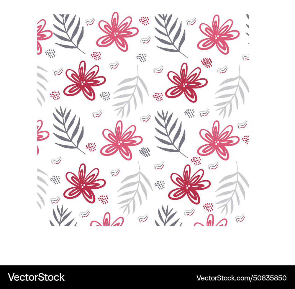 Abstract floral seamless pattern Royalty Free Vector Image
