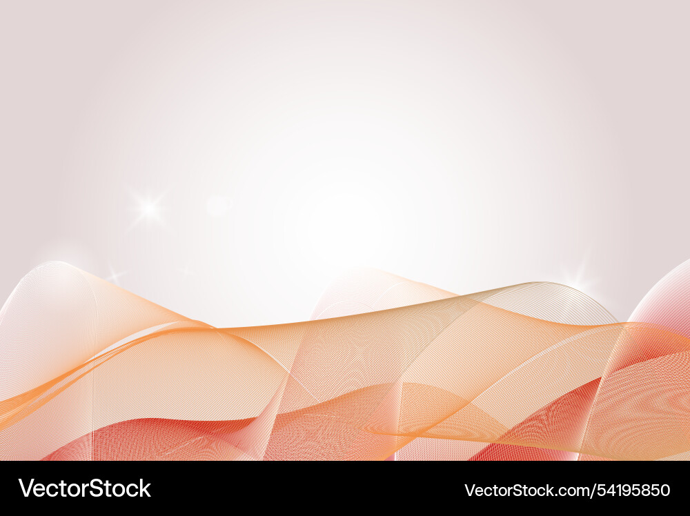 Abstract flowing wave lines on a light background Vector Image