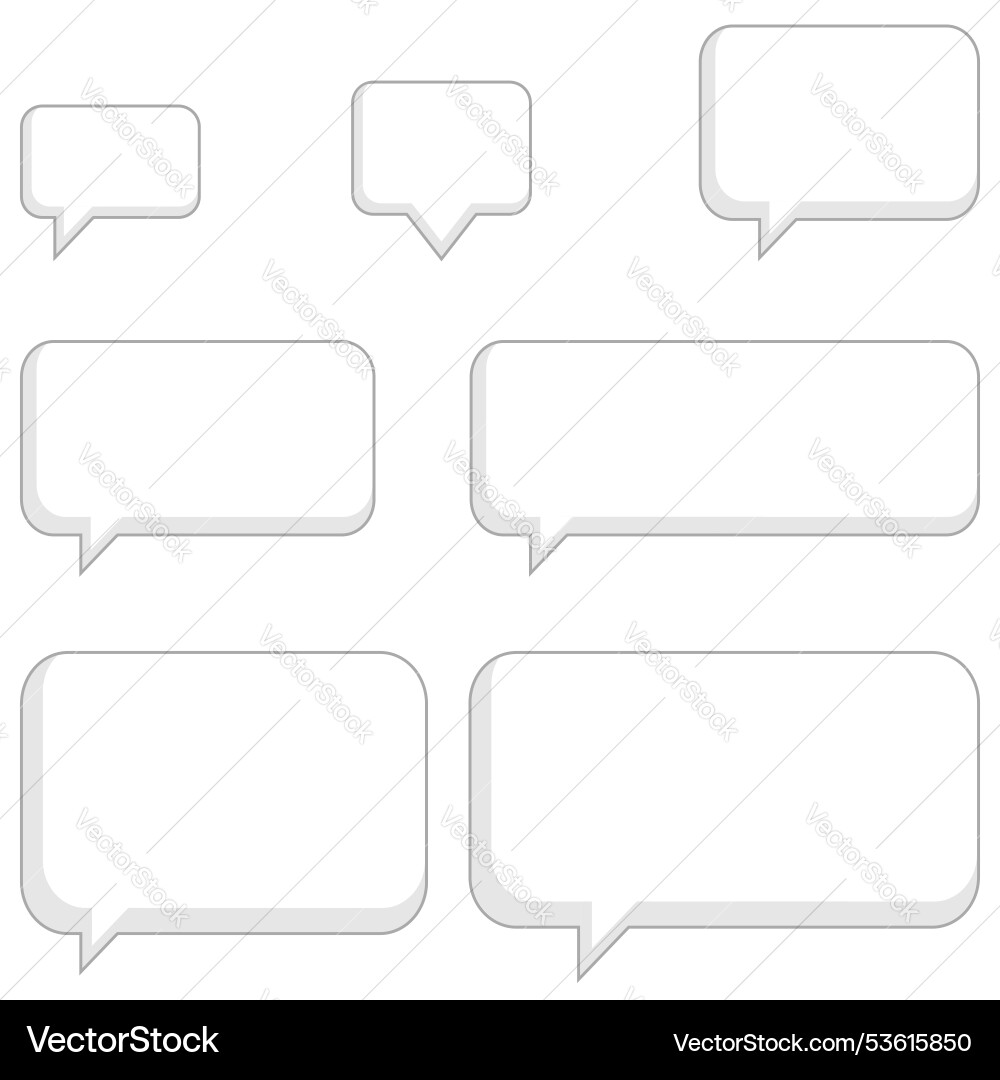 Chat rectangle dialogue bubbles square message Chat rectangle dialogue bubbles square message vector image