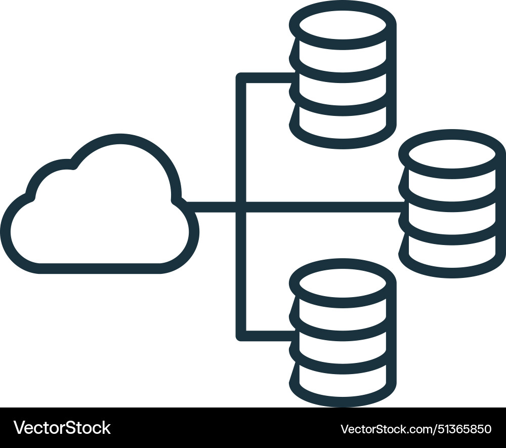 Cloud computing icon monochrome simple remote Cloud computing icon monochrome simple remote vector image
