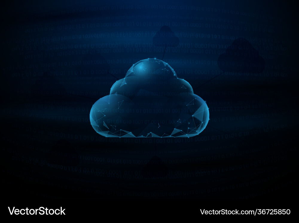 Cloud Data Storage Network vector image