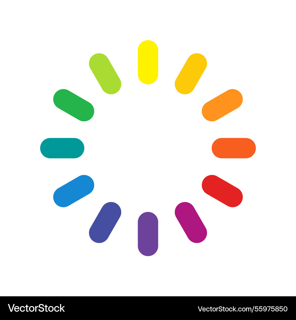 Colorful loading bar symbol vibrant ui element Colorful loading bar symbol vibrant ui element vector image
