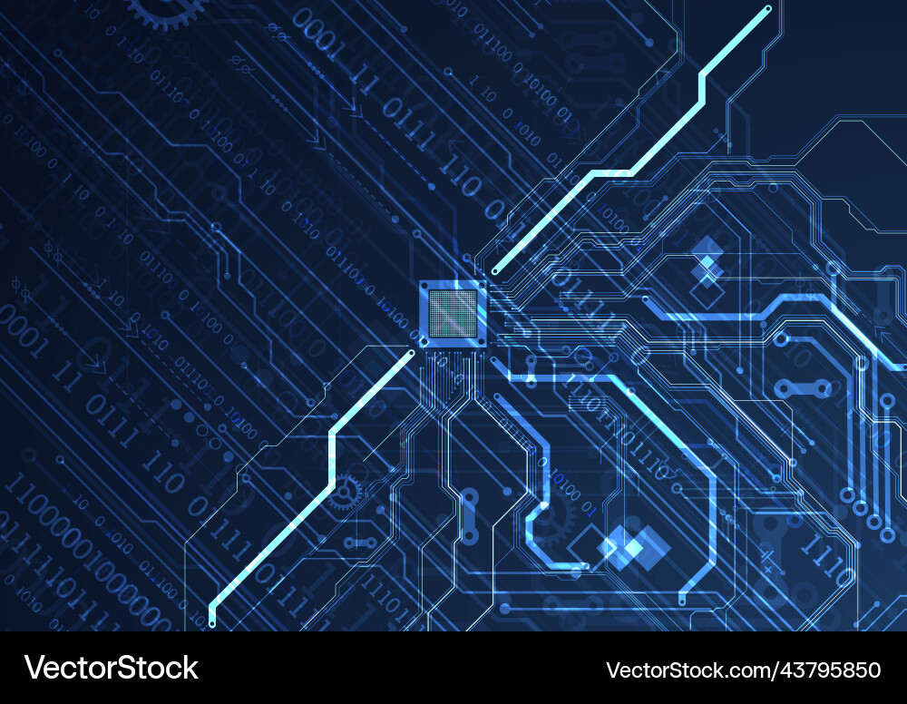 Cpu concept circuit board technology background Cpu concept circuit board technology background vector image
