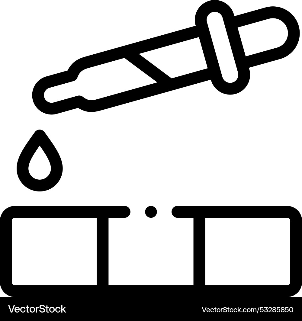 Dropper icon thin linear style design isolated Dropper icon thin linear style design isolated vector image