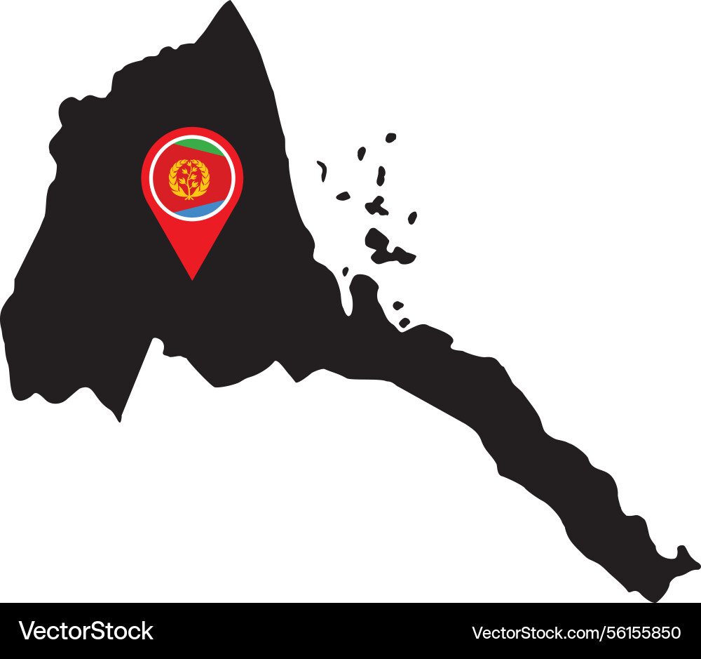 Eritrea pin map location Vector Image