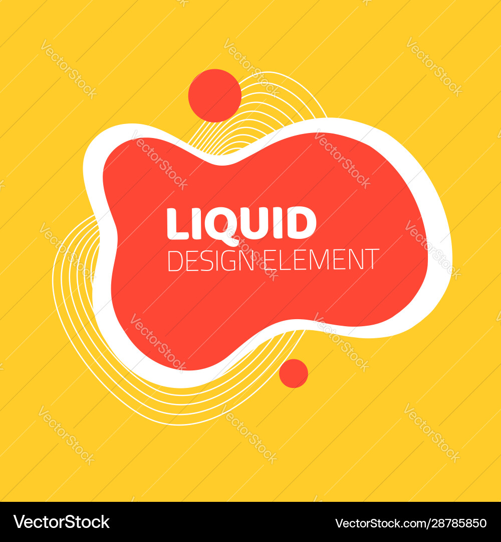 Fluid Splash Element Background vector image