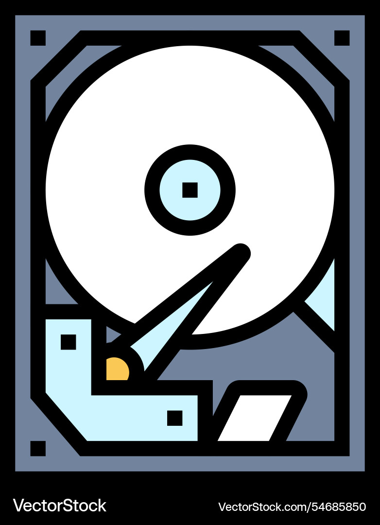 Storage disks big data color icon Storage disks big data color icon vector image