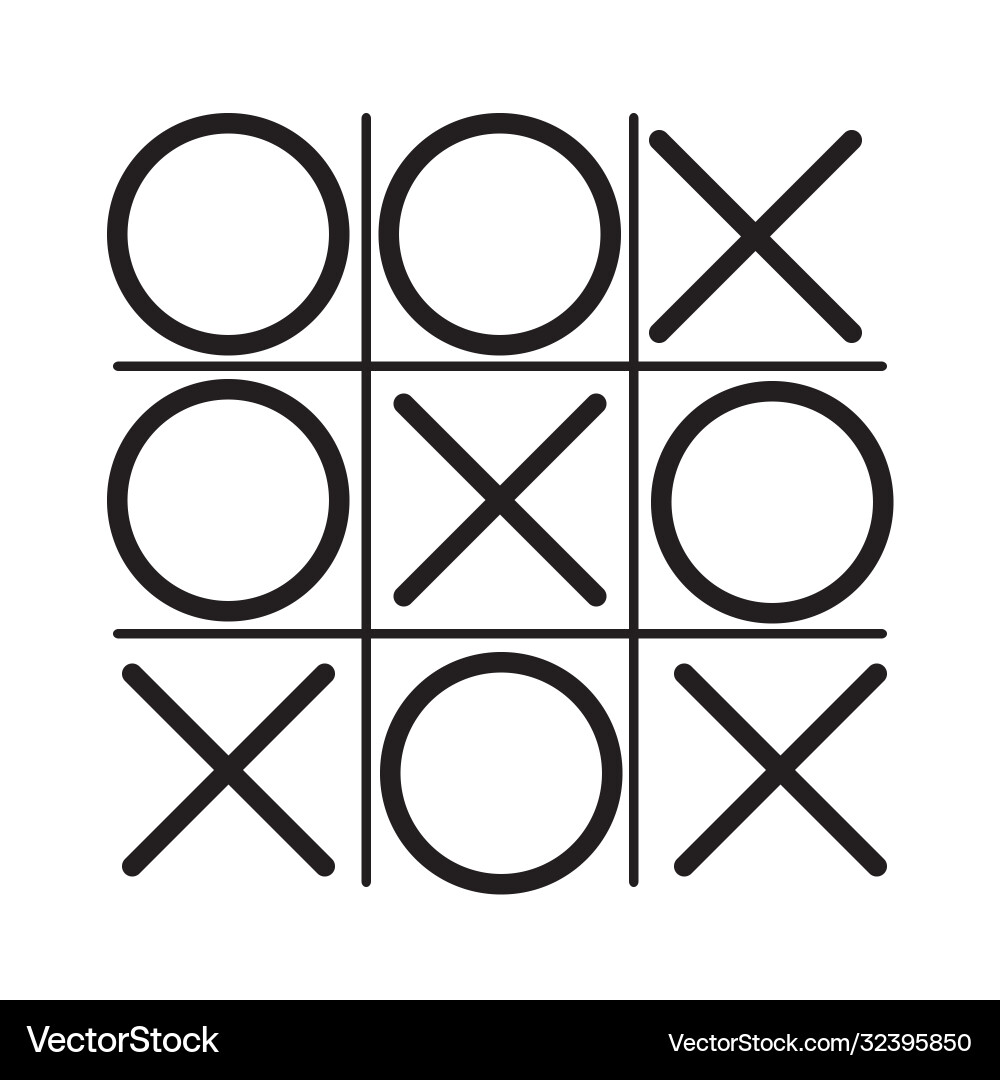 Tic tac toe game vector image