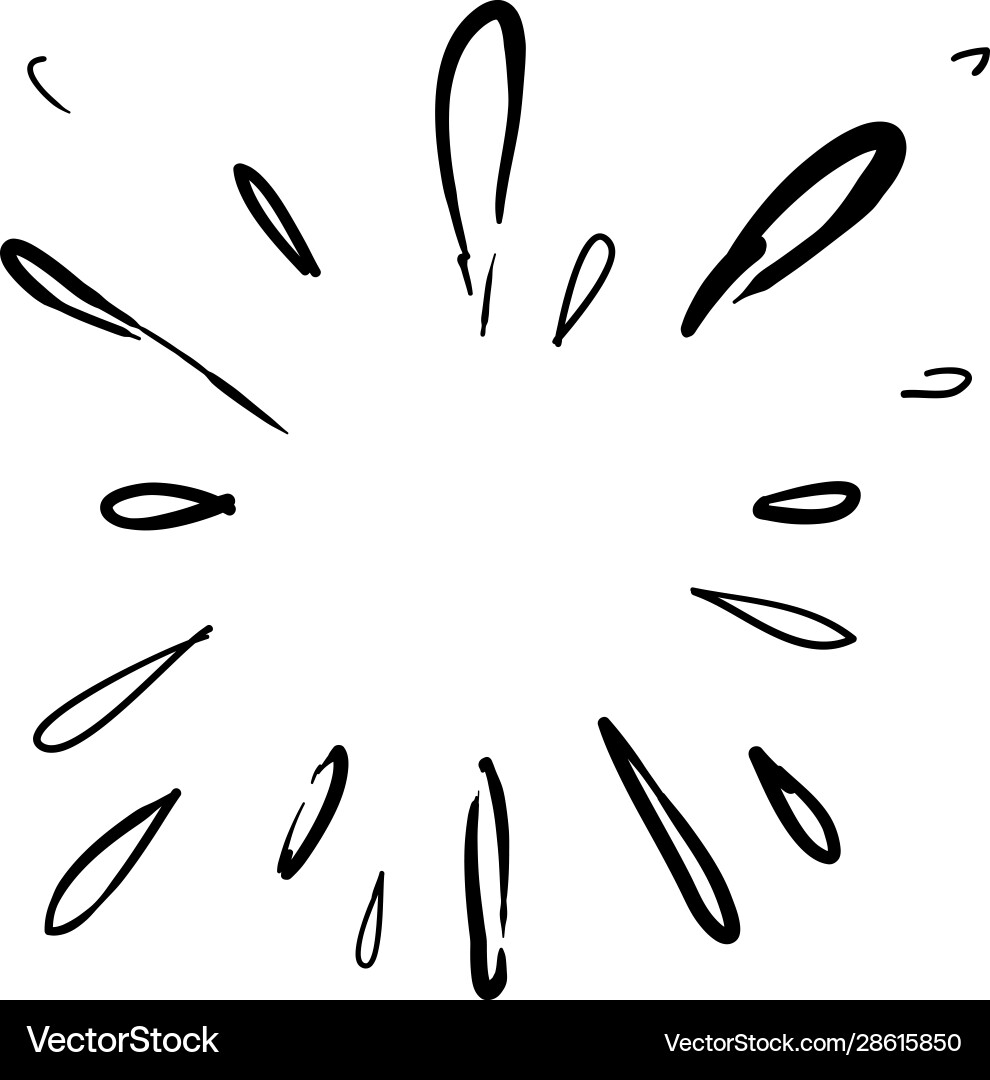 Water or fire explosion burst doodle Water or fire explosion burst doodle vector image