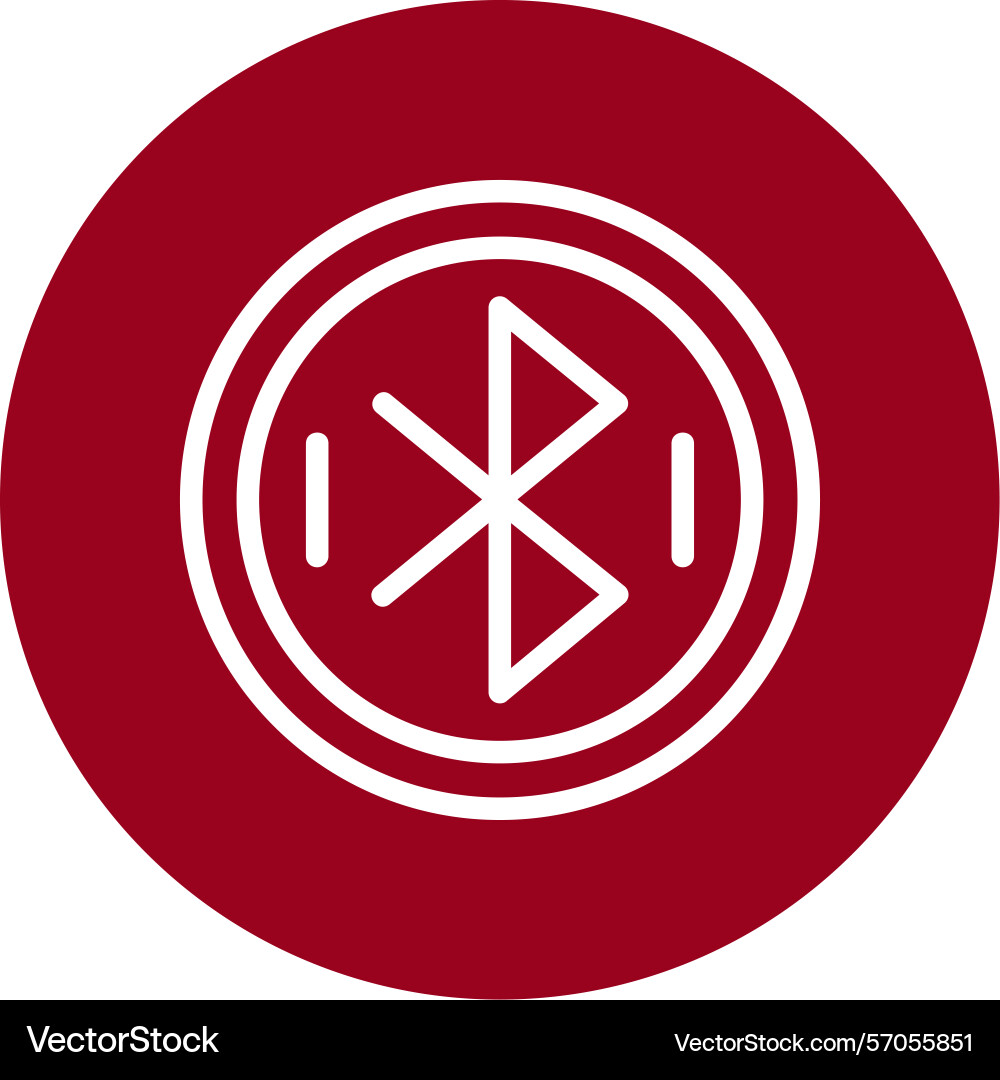 Bluetooth line circle style icon design Vector Image