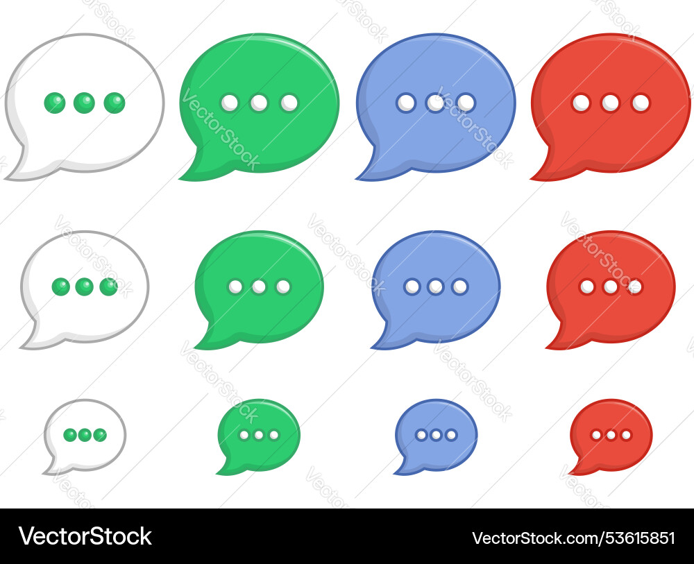 Chat round dialogue circular message bubbles Vector Image