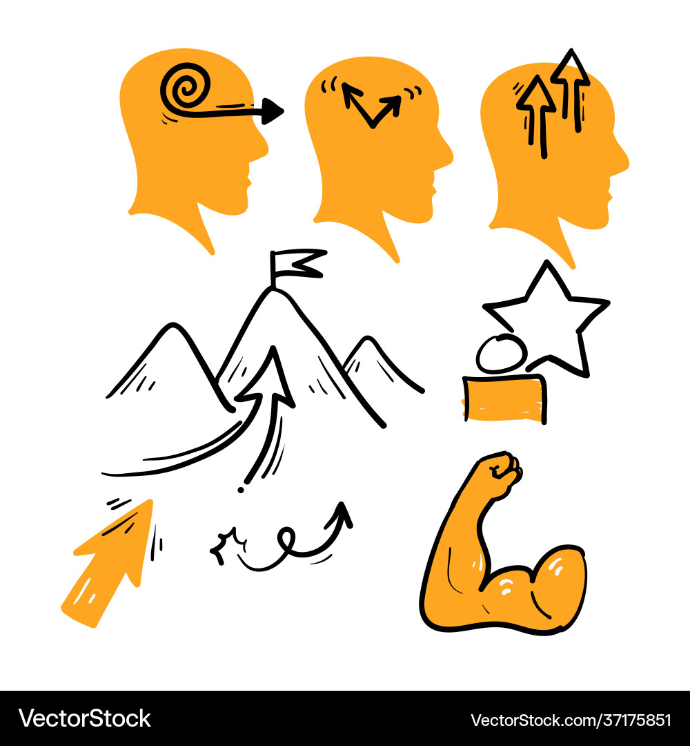 Hand drawn doodle icon symbol related vector image