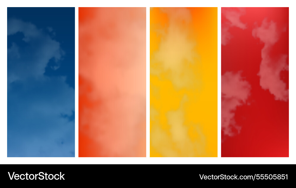 Modern colorful gradient background with clouds Modern colorful gradient background with clouds vector image