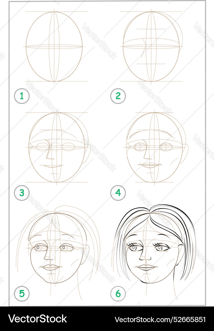 Page shows how to learn step by draw Page shows how to learn step by draw vector image