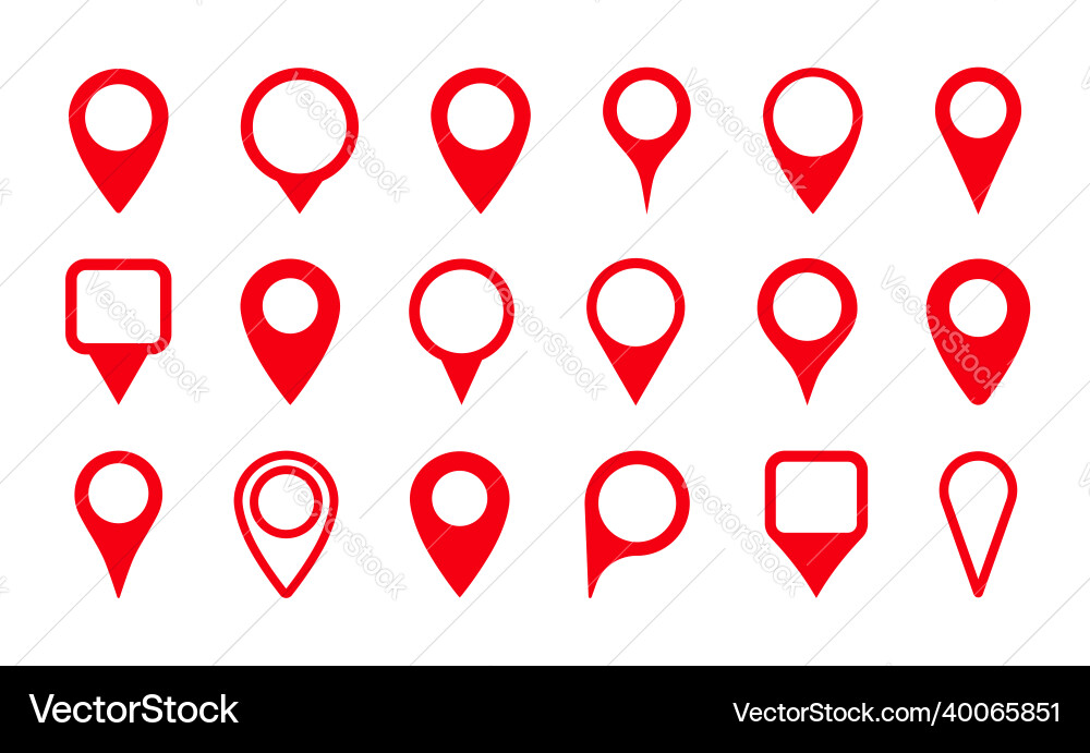 Pin icon for map location pointer marker gps vector image