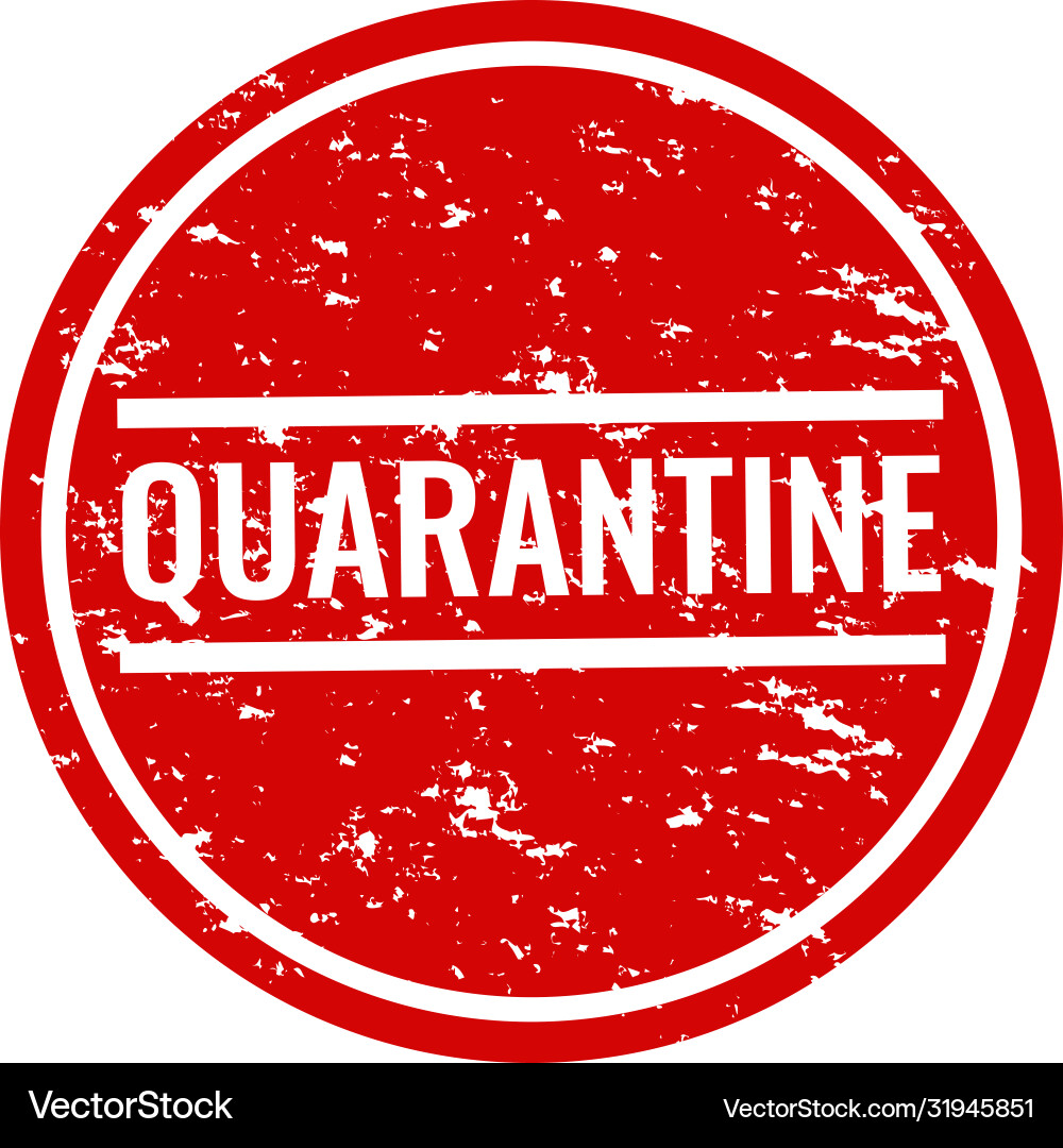 Quarantine text with isolated white background Quarantine text with isolated white background vector image