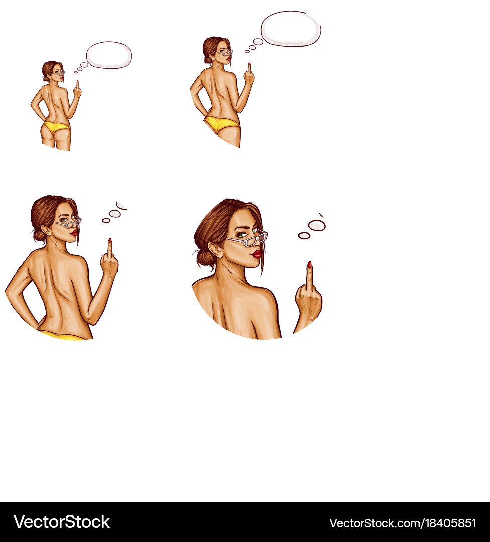 Set of pop art round avatar icons for users vector image