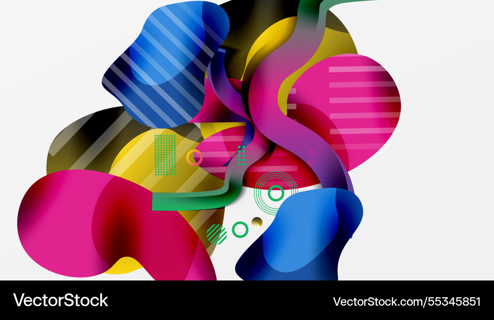 Vibrant abstract background overlapping shapes Vibrant abstract background overlapping shapes Vector Image