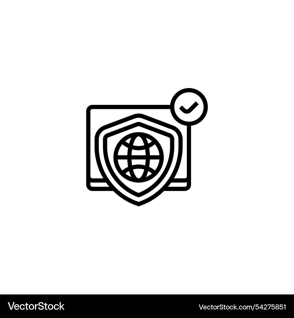 Web security line icon linear style sign Web security line icon linear style sign vector image