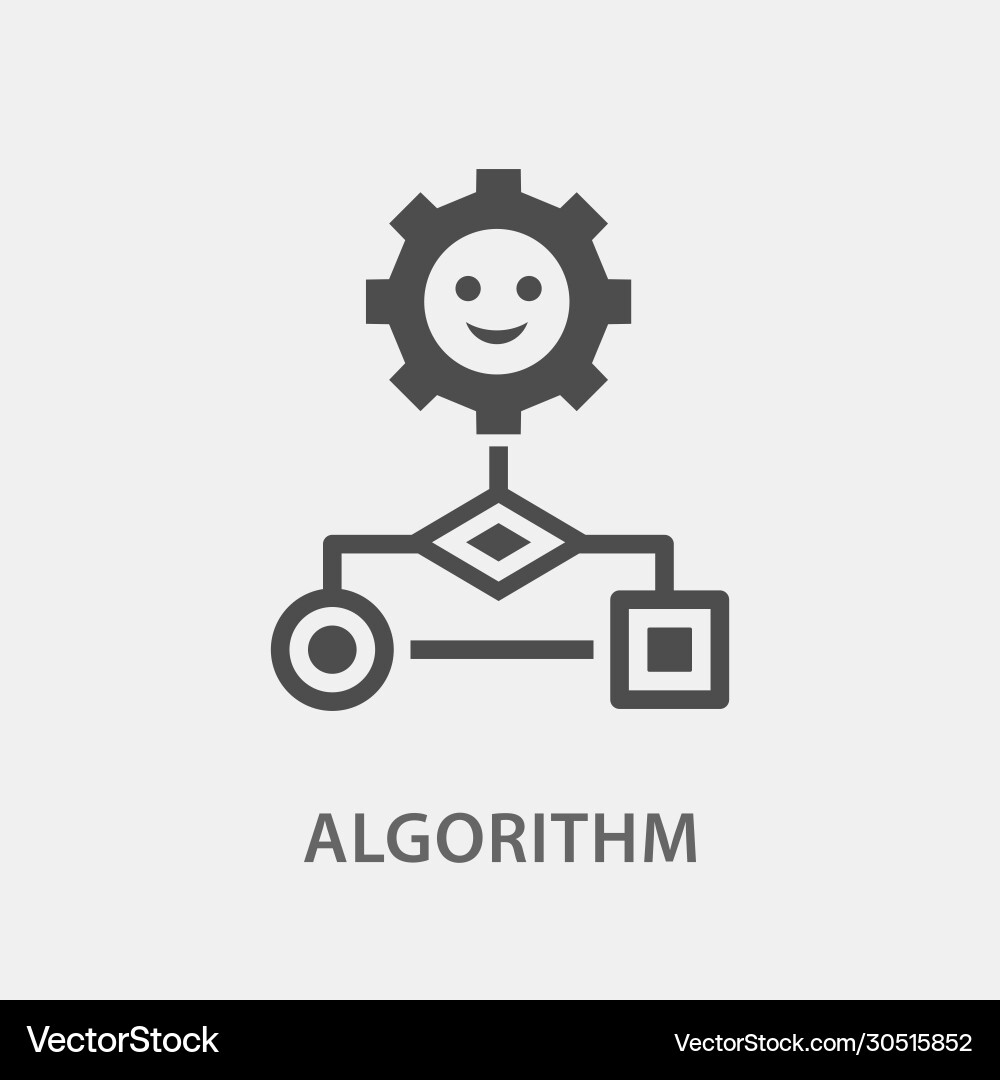 Algorithm icon for graphic vector image