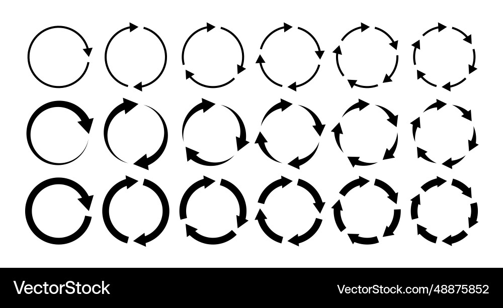 Circle arrows circular process rotate Circle arrows circular process rotate vector image