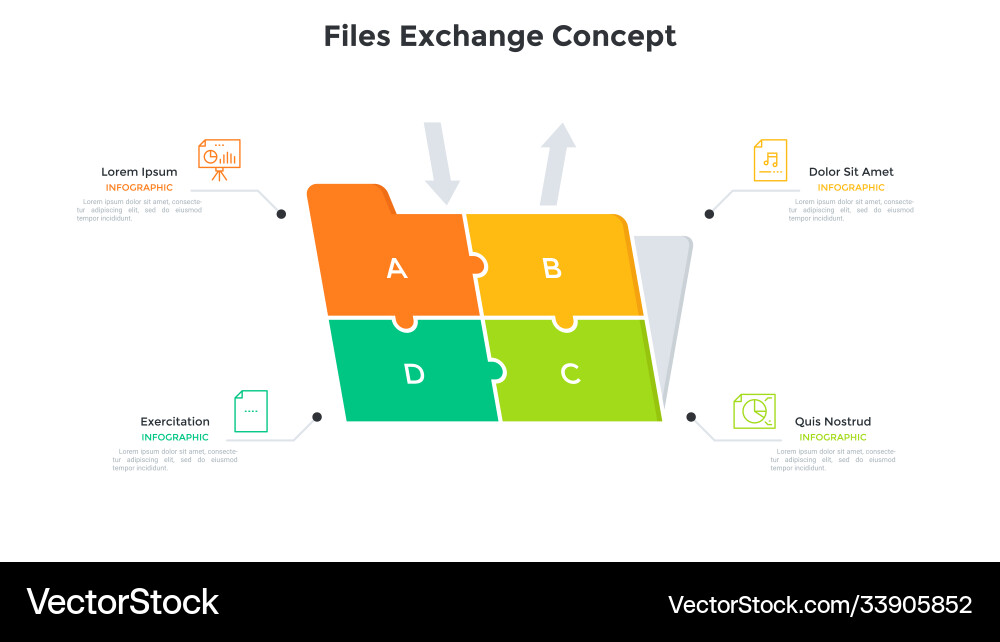 Flat infographic template Flat infographic template vector image