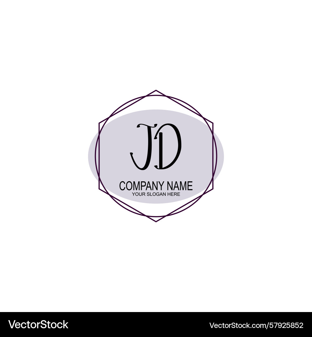 Handwriting logo concepts with initial jd Handwriting logo concepts with initial jd Vector Image