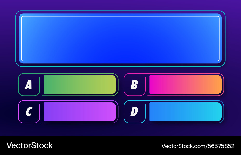 Quiz game menu template Vector Image