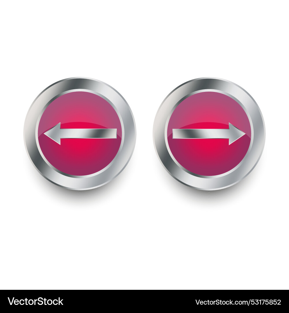 Round colored arrow buttons Round colored arrow buttons vector image
